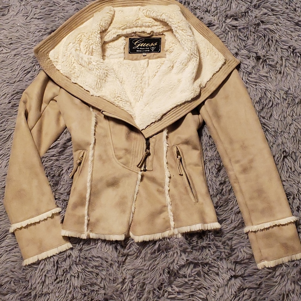 Vintage suede shearling jacket